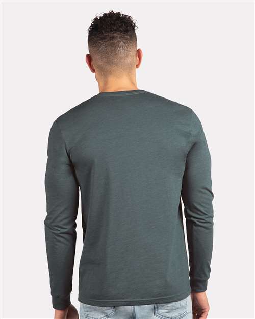 Next Level 6211 Unisex CVC Long Sleeve T-Shirt - Indigo - model back