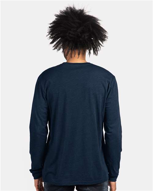 Next Level 6211 Unisex CVC Long Sleeve T-Shirt - Midnight Navy - model back