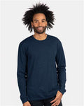 Next Level 6211 Unisex CVC Long Sleeve T-Shirt - Midnight Navy - model front