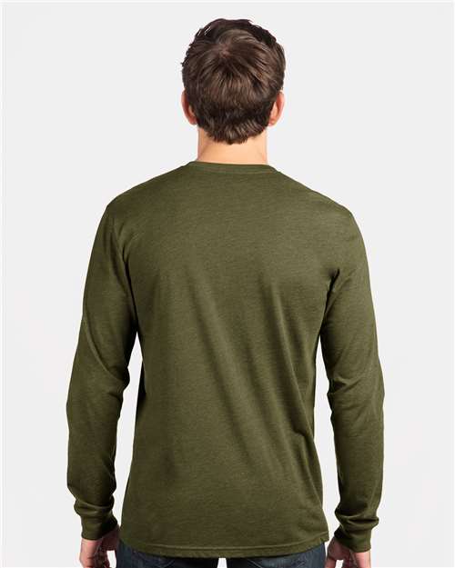Next Level 6211 Unisex CVC Long Sleeve T-Shirt - Military Green - model back