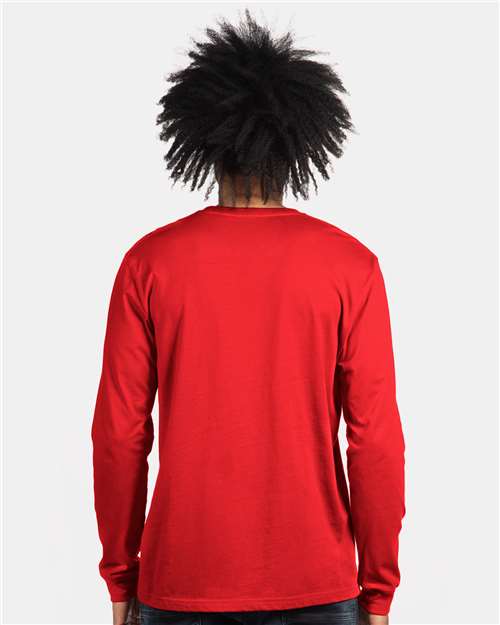 Next Level 6211 Unisex CVC Long Sleeve T-Shirt - Red - model back