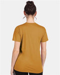 Next Level 6600 Women's CVC Relaxed T-Shirt - Antique Gold - model back