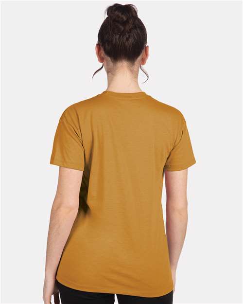 Next Level 6600 Women's CVC Relaxed T-Shirt - Antique Gold - model back