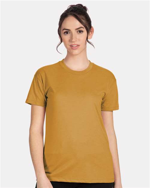 Next Level 6600 Women's CVC Relaxed T-Shirt - Antique Gold - model front