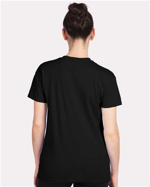 Next Level 6600 Women's CVC Relaxed T-Shirt - Black - model back