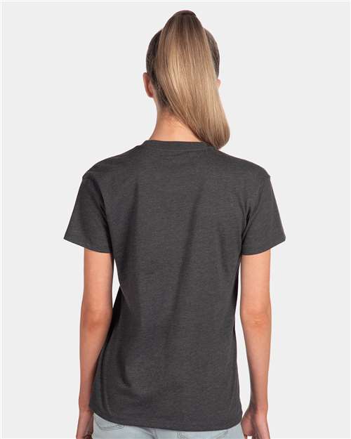 Next Level 6600 Women's CVC Relaxed T-Shirt - Charcoal - model back