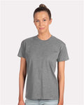 Next Level 6600 Women's CVC Relaxed T-Shirt - Dark Heather Grey - model front