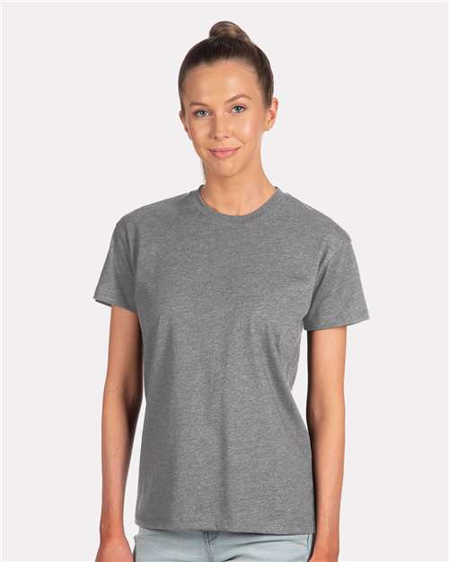 Next Level 6600 Women's CVC Relaxed T-Shirt - Dark Heather Grey - model front