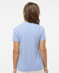 Next Level 6600 Women's CVC Relaxed T-Shirt - Heather Columbia Blue - model back