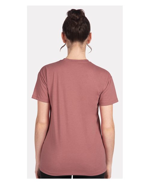 Next Level 6600 Women's CVC Relaxed T-Shirt - Heather Mauve - model back