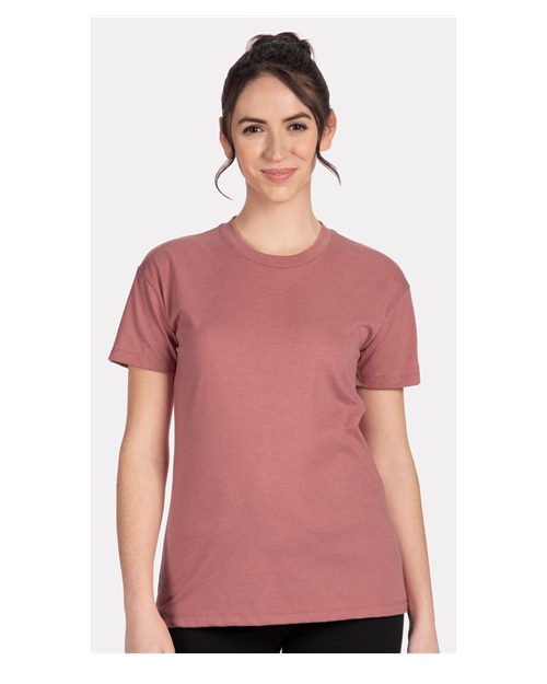 Next Level 6600 Women's CVC Relaxed T-Shirt - Heather Mauve - model front