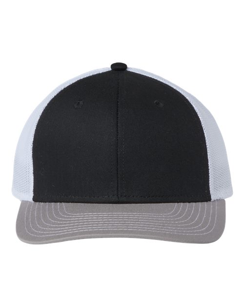 The Game GB452E Everyday Trucker Cap - Black/ Grey/ White - front