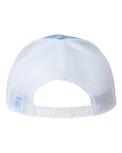 The Game GB452E Everyday Trucker Cap - Columbia Blue/ White - back