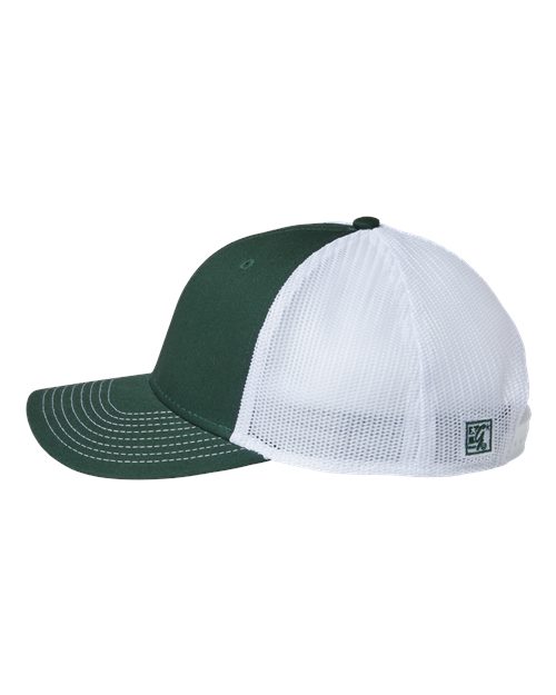The Game GB452E Everyday Trucker Cap - Dark Green/ White - side