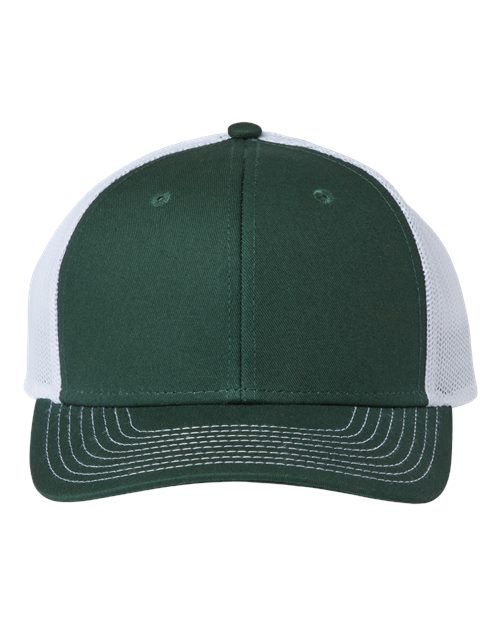 The Game GB452E Everyday Trucker Cap - Dark Green/ White - front