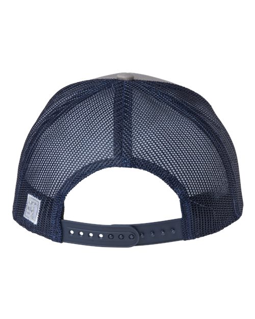 The Game GB452E Everyday Trucker Cap - Grey/ Navy - back
