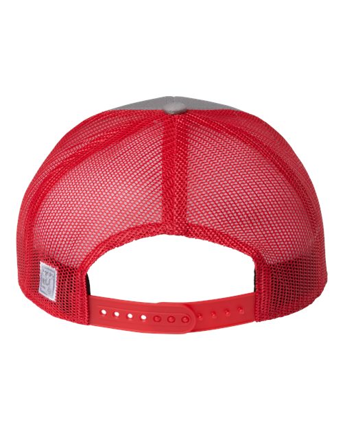 The Game GB452E Everyday Trucker Cap - Grey/ Red - back