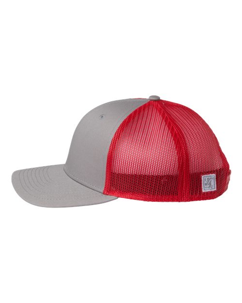 The Game GB452E Everyday Trucker Cap - Grey/ Red - side
