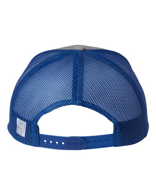 The Game GB452E Everyday Trucker Cap - Grey/ Royal - back