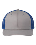 The Game GB452E Everyday Trucker Cap - Grey/ Royal - front