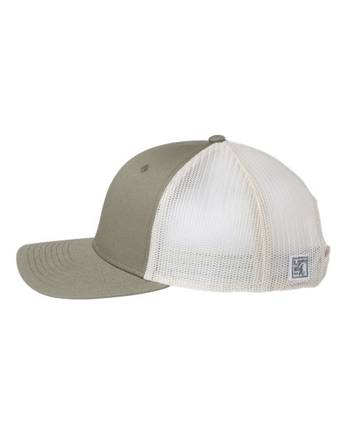 The Game GB452E Everyday Trucker Cap - Light Olive/ Stone - side
