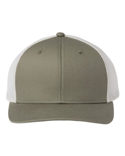The Game GB452E Everyday Trucker Cap - Light Olive/ Stone - front