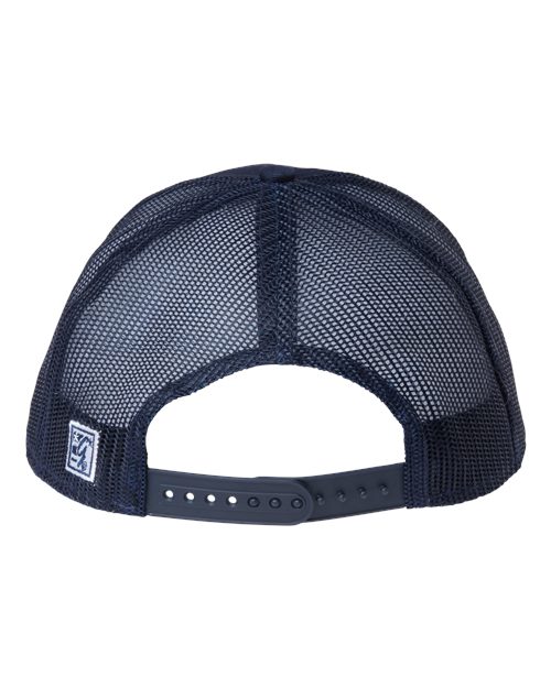 The Game GB452E Everyday Trucker Cap - Navy/ Navy - back