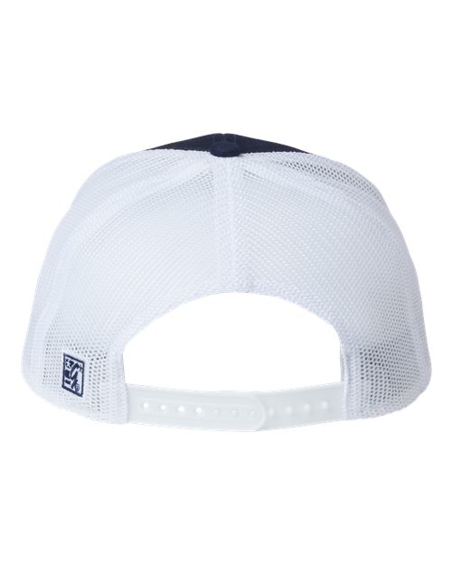 The Game GB452E Everyday Trucker Cap - Navy/ Red/ White - back