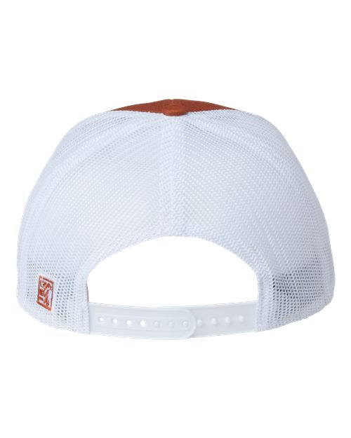 The Game GB452E Everyday Trucker Cap - Texas Orange/ White - back