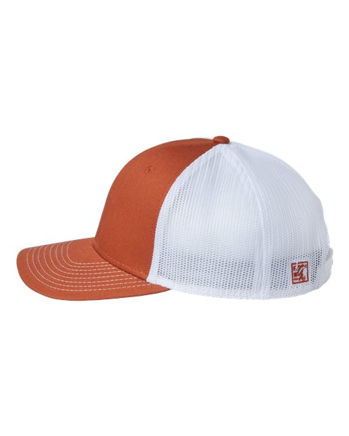 The Game GB452E Everyday Trucker Cap - Texas Orange/ White - side