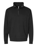 Next Level 9643 Unisex Fleece Quarter-Zip Pullover - Black - front
