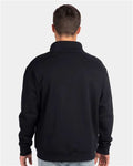Next Level 9643 Unisex Fleece Quarter-Zip Pullover - Black - model back