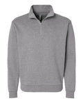 Next Level 9643 Unisex Fleece Quarter-Zip Pullover - Heather Grey - front