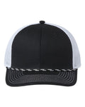 The Game GB452R Everyday Rope Trucker Cap - Black/ White - front