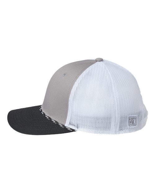 The Game GB452R Everyday Rope Trucker Cap - Light Grey/ Black - side