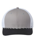 The Game GB452R Everyday Rope Trucker Cap - Light Grey/ Black - front