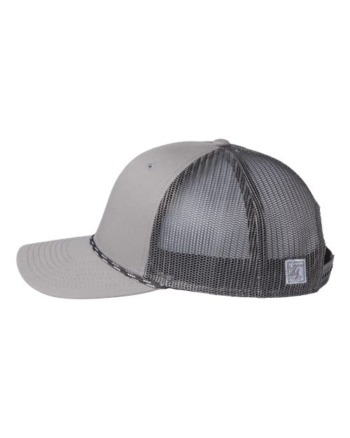 The Game GB452R Everyday Rope Trucker Cap - Light Grey/ Charcoal - side