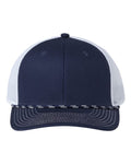 The Game GB452R Everyday Rope Trucker Cap - Navy/ White - front