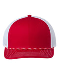 The Game GB452R Everyday Rope Trucker Cap - Red/ White - front