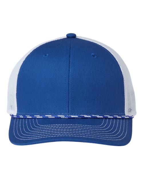 The Game GB452R Everyday Rope Trucker Cap - Royal/ White - front