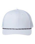 The Game GB452R Everyday Rope Trucker Cap - White/ White - front