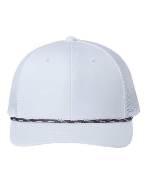 The Game GB452R Everyday Rope Trucker Cap - White/ White - front