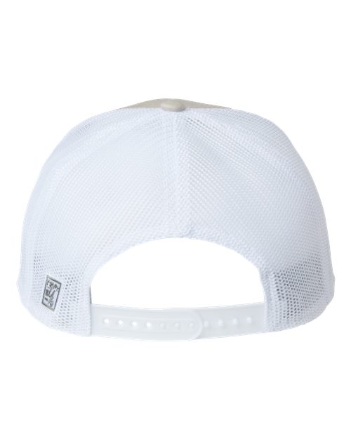 The Game GB452R Everyday Rope Trucker Cap - Stone/ Light Olive/ White - back