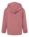 BELLA + CANVAS 3719T Toddler Sponge Fleece Pullover Hoodie Sweatshirt - Mauve - back