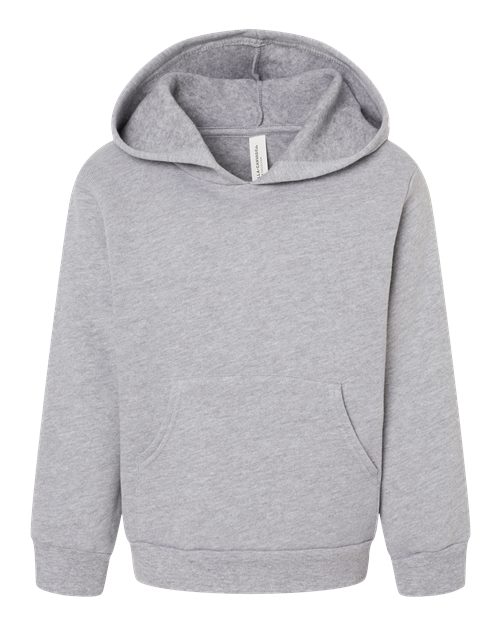 BELLA + CANVAS 3719T Toddler Sponge Fleece Pullover Hoodie Sweatshirt - Athletic Heather - front