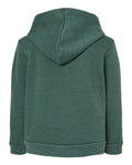 BELLA + CANVAS 3719T Toddler Sponge Fleece Pullover Hoodie Sweatshirt - Heather Forest - back