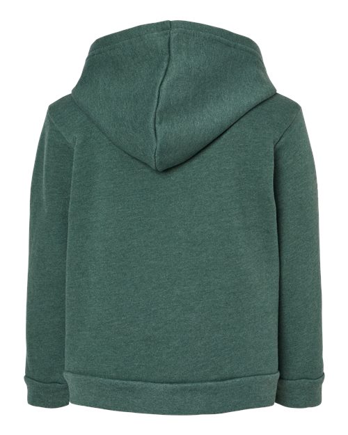 BELLA + CANVAS 3719T Toddler Sponge Fleece Pullover Hoodie Sweatshirt - Heather Forest - back