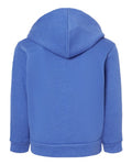 BELLA + CANVAS 3719T Toddler Sponge Fleece Pullover Hoodie Sweatshirt - Heather True Royal - back