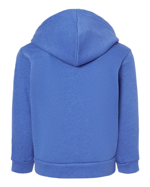 BELLA + CANVAS 3719T Toddler Sponge Fleece Pullover Hoodie Sweatshirt - Heather True Royal - back