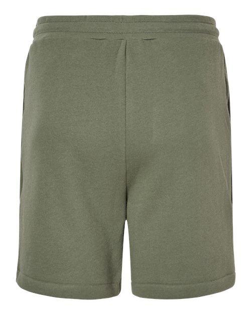 BELLA + CANVAS 3724 Unisex Sponge Fleece Shorts - Military Green - back